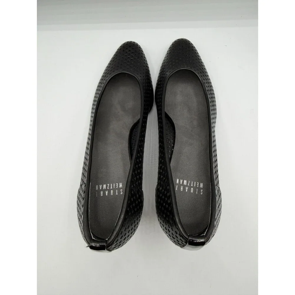 Stuart Weitzman Womens Perforated Slip On Leather Heels Size M6.5